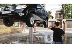 Bán cầu nâng một trụ thủy lực rửa xe ô tô Ấn Độ