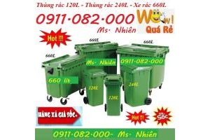 Thùng rác gia đình, thùng rác công cộng, thùng rác y tế, thùng rác 120 lít 240 lít giá rẻ
