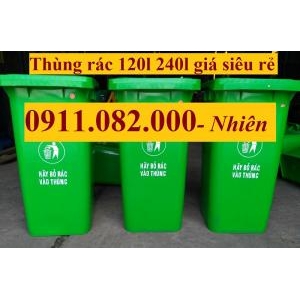 Bán thùng rác giá rẻ tại bình minh vĩnh long- thùng đựng rác 120l 240l- lh 0911082000
