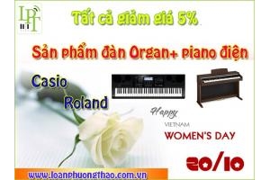 Khuyến mãi tháng 10 cho tất cả các sản phẩm đàn piano điện, đàn organ