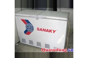 Bán tủ đông Sanaky cũ 285 lít VH-208A - 1 ngăn dông suốt, 2 nắp dở