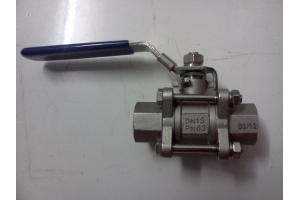Ball valve, van bi 3 manh, 3 pieces, inox, van bi 4 dua, chuan Din