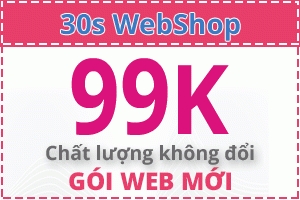 Đăng ký mở shop online cùng Web30s Website Giá Rẻ
