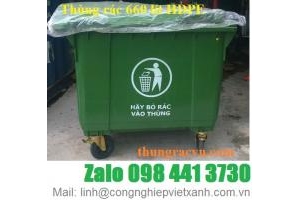 Thùng rác nhựa 660 lít HDPE