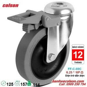 Bánh xe cao su đặc lắp lỗ giữa 12mm Colson Mỹ banhxecolson.com