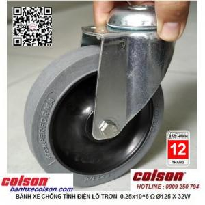 Bánh xe cao su đặc lắp lỗ giữa 12mm Colson Mỹ banhxecolson.com