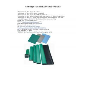 Cung cấp Thảm cao su chống tĩnh điện (ESD Rubber mat) 