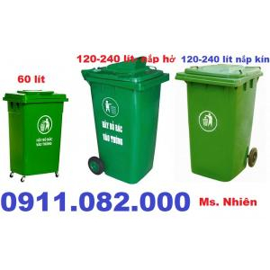 Nơi bán thùng rác rẻ nhất, thùng rác nhựa 120 lít 240 lít nắp kín- 0911.082.000