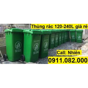 Sỉ lẻ thùng rác 120 lít 240 lít giá rẻ- xả kho thùng rác giá rẻ- 0911.082.000