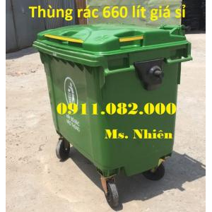 Sỉ lẻ thùng rác 660 lít giá rẻ tại bạc liêu- lh 0911.082.000