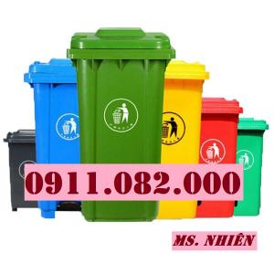 Thanh lý thùng rác 120 lít 240 lít giá rẻ tại hậu giang - thùng rác màu xanh hàng mới 100%- lh 0911082000