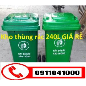 Buôn bán thùng rác nắp kín 120lit, có bánh xe 240lit gọi 0911.041.000