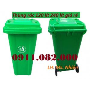 Giá sỉ thùng rác 120 lít 240 lít giá rẻ- thùng rác môi trường, thùng rác văn phòng- lh 0911082000