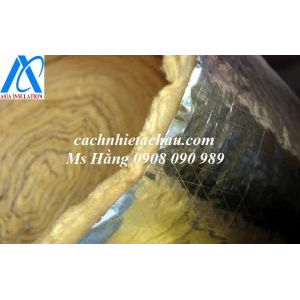 Bông thuỷ tinh ShenZhen tỷ trọng 12kg/m3, cách nhiệt, chống nóng cho mái tôn, nhà xưởng