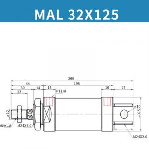 Xilanh MAL32x125SCA