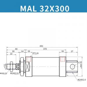 Xilanh MAL32x300SCA