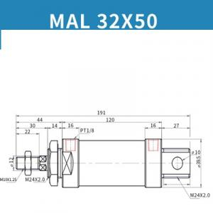Xilanh MAL32x50SCA