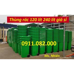 Thùng rác giá rẻ tại bạc liêu- Cung cấp thùng rác nhựa 120L 240L 660L- lh 0911082000