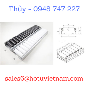 Thanh truyền con lăn nhựa 40, 60 (Roller) 4m/1 thanh