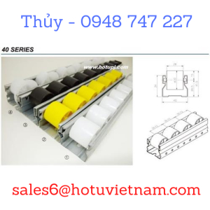 Thanh truyền con lăn nhựa 40, 60 (Roller) 4m/1 thanh