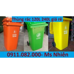  Thùng đựng rác 120L 240L giá rẻ tại Bạc Liêu- thùng rác công cộng- lh 0911082000