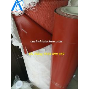 Cung cấp cuộn vải thuỷ tinh phủ Silicone hai mặt chống cháy cao cấp, xám và đỏ