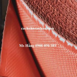 Cung cấp cuộn vải thuỷ tinh phủ Silicone hai mặt chống cháy cao cấp, xám và đỏ