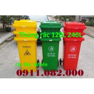 Mua bán thùng rác 120 lít 240 lít giá rẻ tại vĩnh long- lh 0911082000