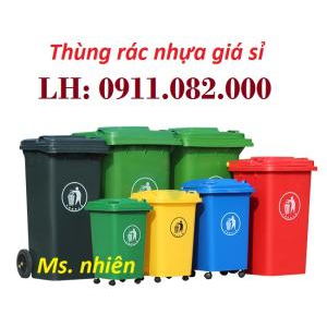 Giá rẻ các loại thùng rác nhựa- thùng rác 120L 240L 660L nắp kín- lh 0911082000