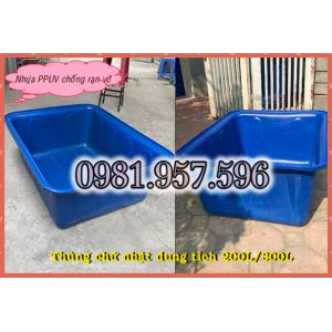 Thùng nhựa nuôi cá, thùng nhựa 100L, thùng nhựa 200L