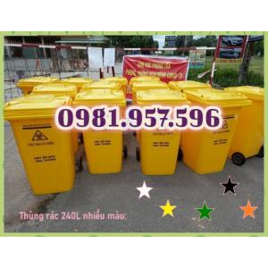 Thùng rác HDPE, thùng rác nhựa nguyên sinh, thùng rác 240L