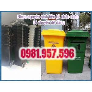 Thùng rác HDPE, thùng rác nhựa nguyên sinh, thùng rác 240L
