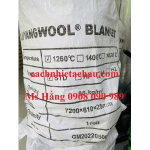 Bông Ceramic Luyangwool tỷ trọng 96 và 128kg/m3, hàng không thùng, giá rẻ, chịu nhiệt 1260 độ C