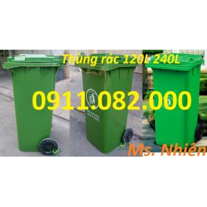 Thùng rác chất lượng giá rẻ- thùng rác môi trường, thùng rác 120L 240L giá rẻ tại long an-lh 0911082000
