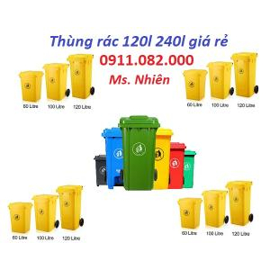 Sỉ lẻ thùng rác đạp chân giá rẻ- hạ giá thùng rác 120l 240l 660l giá rẻ tại an giang-lh 0911082000