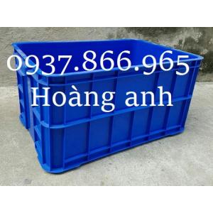 Thùng nhựa đặc HS 019, sóng nhựa, thùng đặc dùng trong công nghiệp có nắp