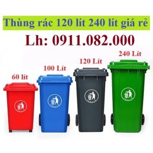Giá rẻ thùng rác tại tiền giang- thùng rác 120L 240L 660L hàng nhập khẩu-lh 0911082000