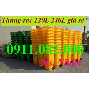  Thùng rác giá sỉ siêu tiết kiệm-lh 0911082000 chuyên cung cấp thùng rác 120L 240L giá rẻ