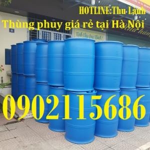 Thùng phuy nhựa 200 lít nắp kín, thùng nhựa 200 lít 