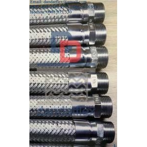 Khớp nối mềm inox racco ren DN15 - DN50 | Ống nối mềm inox 304 | Khớp nối mềm inox chịu nhiệt 