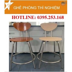 GHẾ PHÒNG THÍ NGHIỆM INOX MẶT GỖ MODEL CKSG-9113