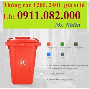  Cung cấp thùng rác giá rẻ- giảm giá thùng rác 120L 240l tại an giang- lh 0911082000