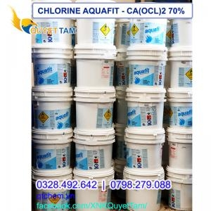 CHLORINE AQUAFIT (Ấn Độ - thùng lùn) - Calcium Hypochloride Ca(OCl)2 62%