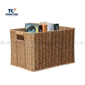 Large Rectangular Rattan Basket for Stylish Storage Solutions