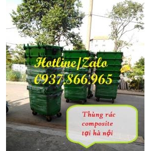 Xe thu gom rác thải, sản xuất thùng gom rác nhựa composite, thùng rác, thùng rác công cộng, thùng rác 660l