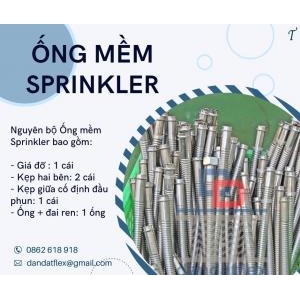 Ống mềm inox chữa cháy, ống mềm kết nối đầu phun sprinkler, khớp nối mềm pccc, 