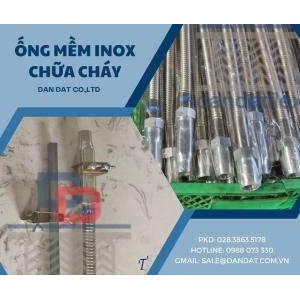 Ống mềm inox chữa cháy, ống mềm kết nối đầu phun sprinkler, khớp nối mềm pccc, 