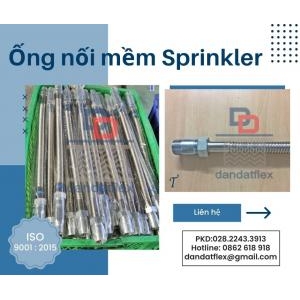 Ống mềm inox chữa cháy, ống mềm kết nối đầu phun sprinkler, khớp nối mềm pccc, 