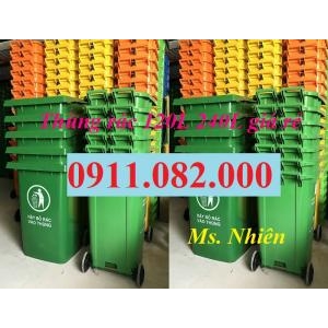  Sỉ thùng rác nhựa giá rẻ tại trà vinh-Thùng rác 120l 240l 660l giá cạnh tranh- lh 0911082000