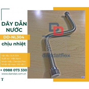 Dây dẫn nước, dây cấp nước nóng inox 304, ống mềm cấp nước bình nóng lạnh, dây dẫn nước chịu nhiệt